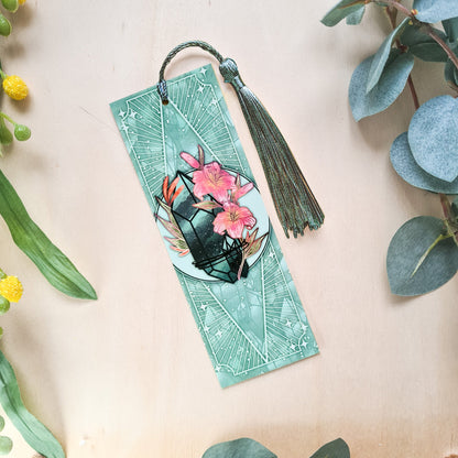 Emerald with Lilies - Cancer Birthstone - Bookmark bonesandgardens
