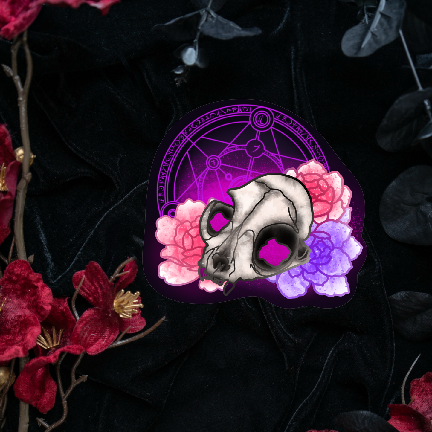 Cat Skull - Sticker bonesandgardens