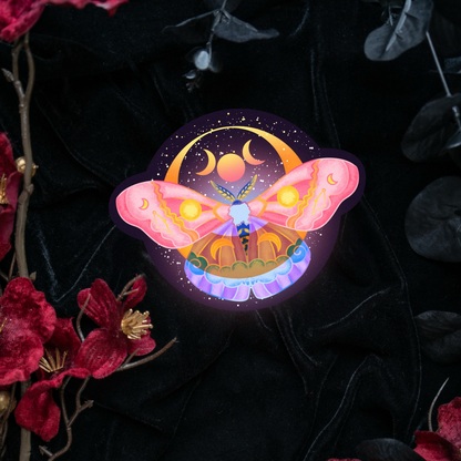 Luna Moth Sticker bonesandgardens