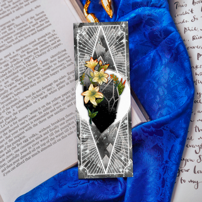 Onyx with Jasmines - Capricorn Birthstone - Bookmark bonesandgardens