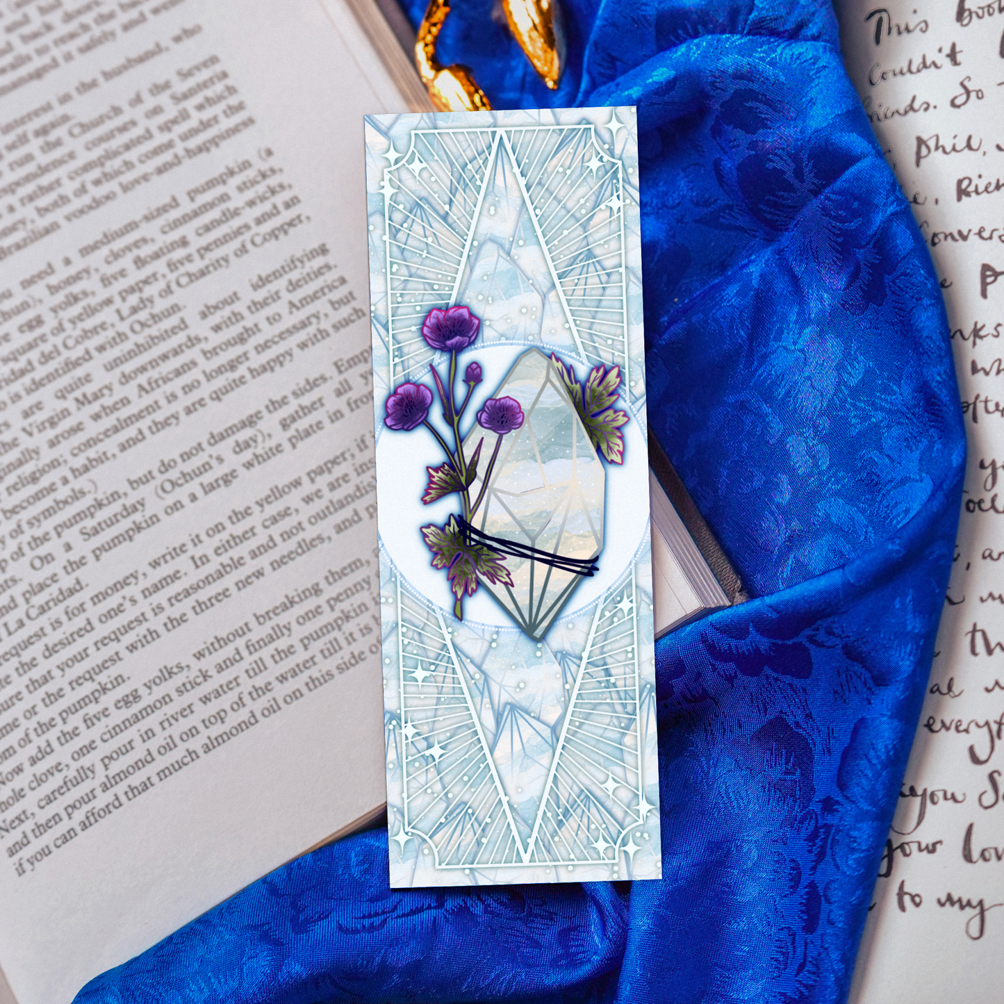 Agate with Geranium - Gemini Birthstone - Bookmark