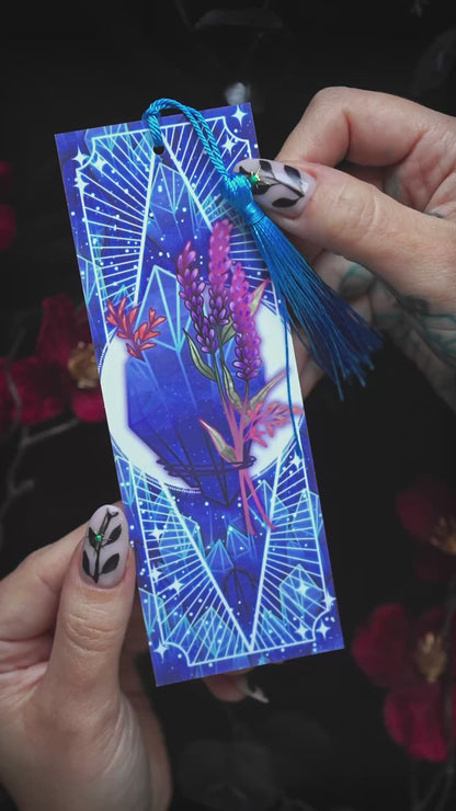 Sodalite stone with Lavenders - Sagittarius Birthstone - Bookmark