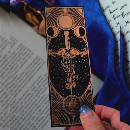 Celestial Dagger - Rose Gold Bookmark