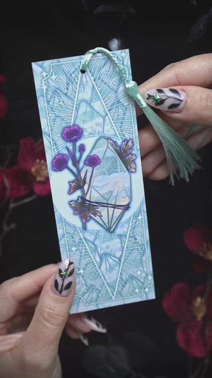 Agate with Geranium - Gemini Birthstone - Bookmark