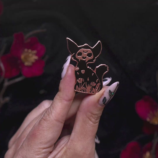 Witchy Black Cat - Enamel Pin