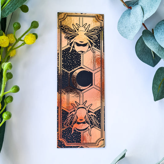 Celestial Bees Gold Bookmark