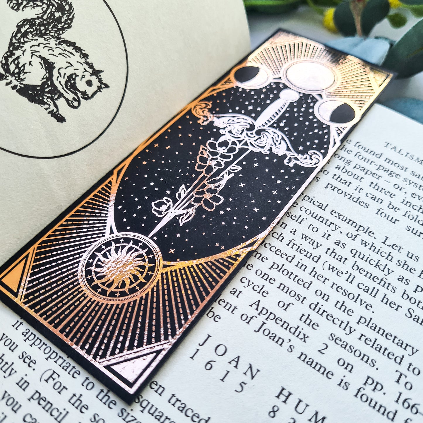 Celestial Dagger Rose Gold Bookmark
