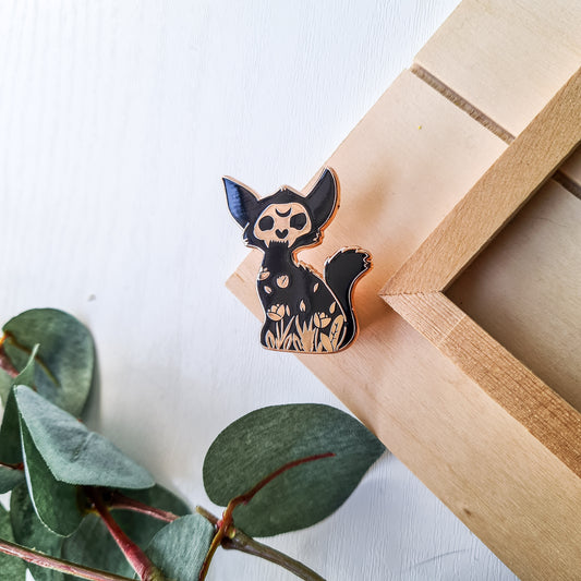 Black Cat Witchy Pin