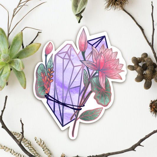 Purple Crystal Sticker
