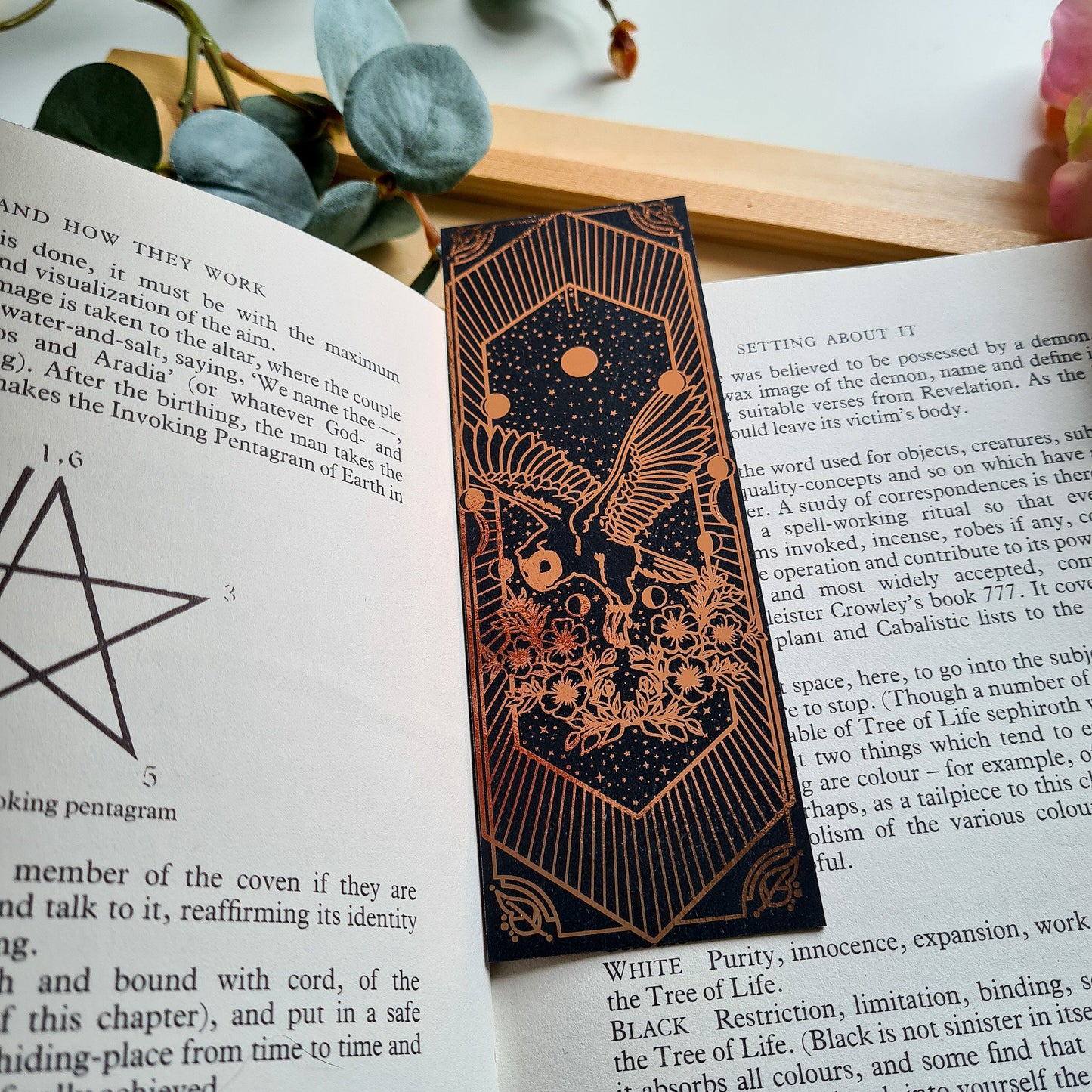 Celestial Fox Bookmark - Gold foil witchy bookmark